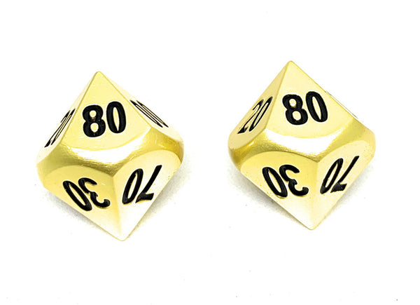 Cthulhu's Gold Dice D00 (D%) Percentile 2 Pack