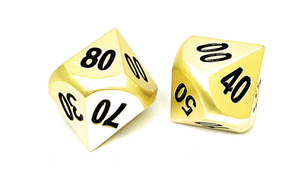 Cthulhu's Gold Dice D00 (D%) Percentile 2 Pack