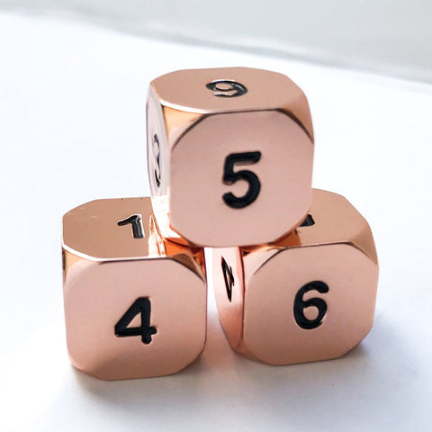 Shadow Rogue Rose Gold Dice D6 3 Pack