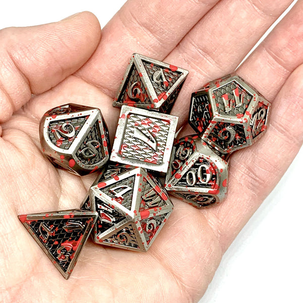 Bloodstained Metal Dice Set