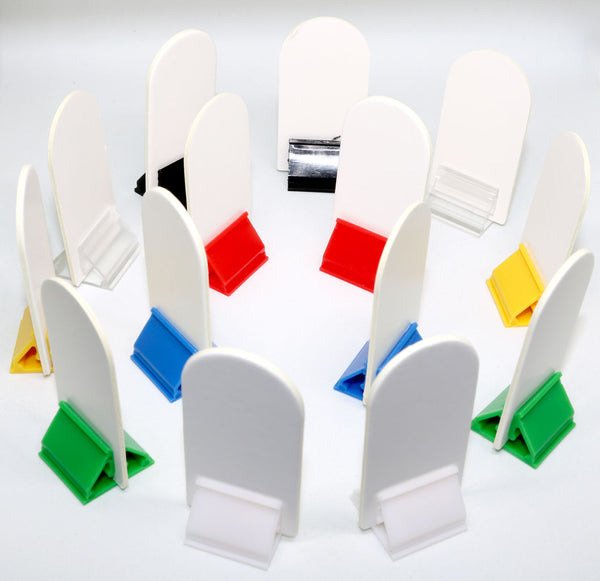 Hero Grips - 14 Pack Multi-colored Stands with Blank Die Cut Cards