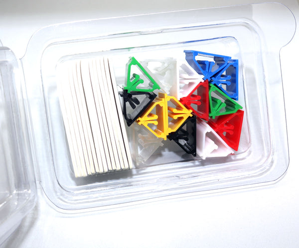 Hero Grips - 14 Pack Multi-colored Stands with Blank Die Cut Cards