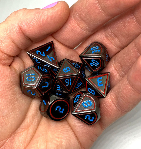 Dark Alpha Metal Dice Set